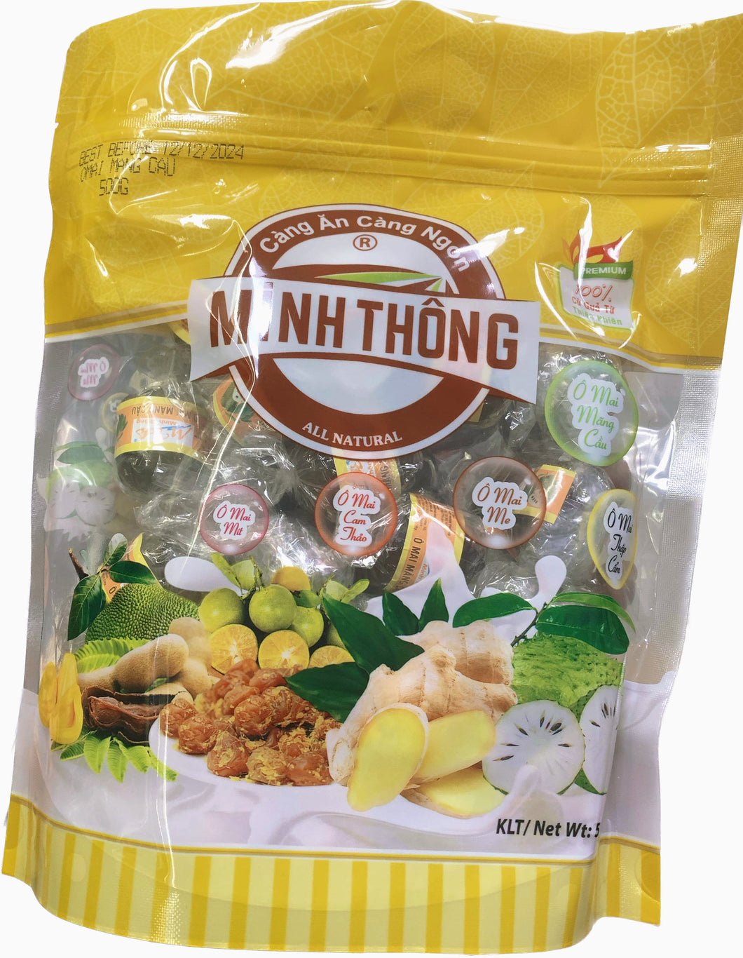 Tết collection - Dried soursop mix apricot and ginger - ômai mãng cầu - trọng lượng 1lb