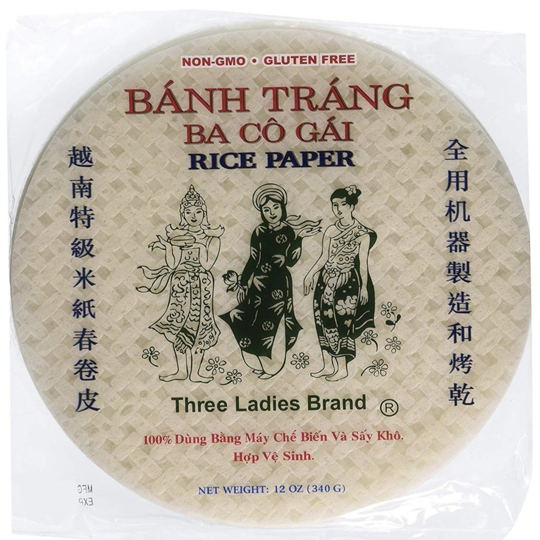 RICE PAPER - Bánh Tráng Tròn 22cm Ba Cô Gái