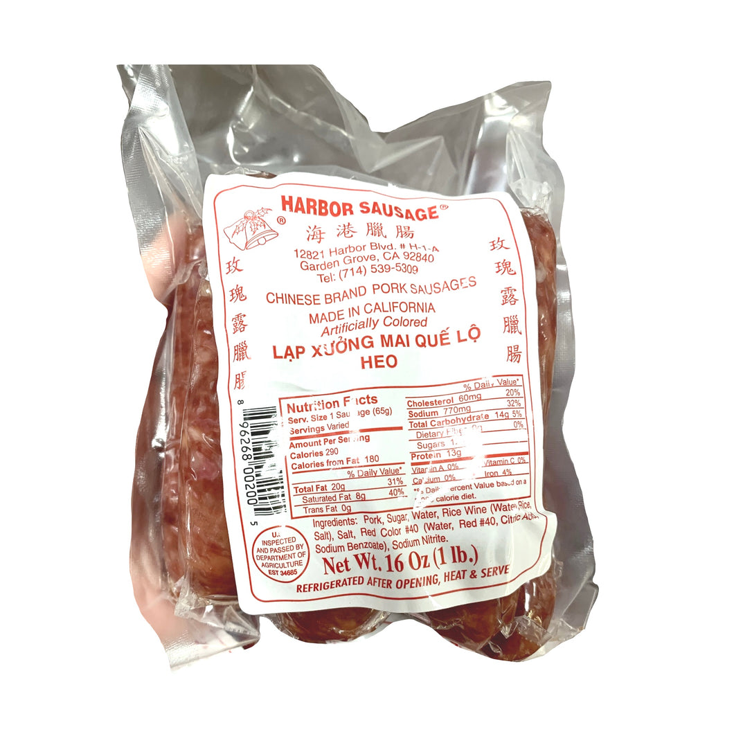 CHINESE BRAND PORK SAUSAGES - Lạp Xưởng Mai Quế Lộ Heo Harbor Sausage